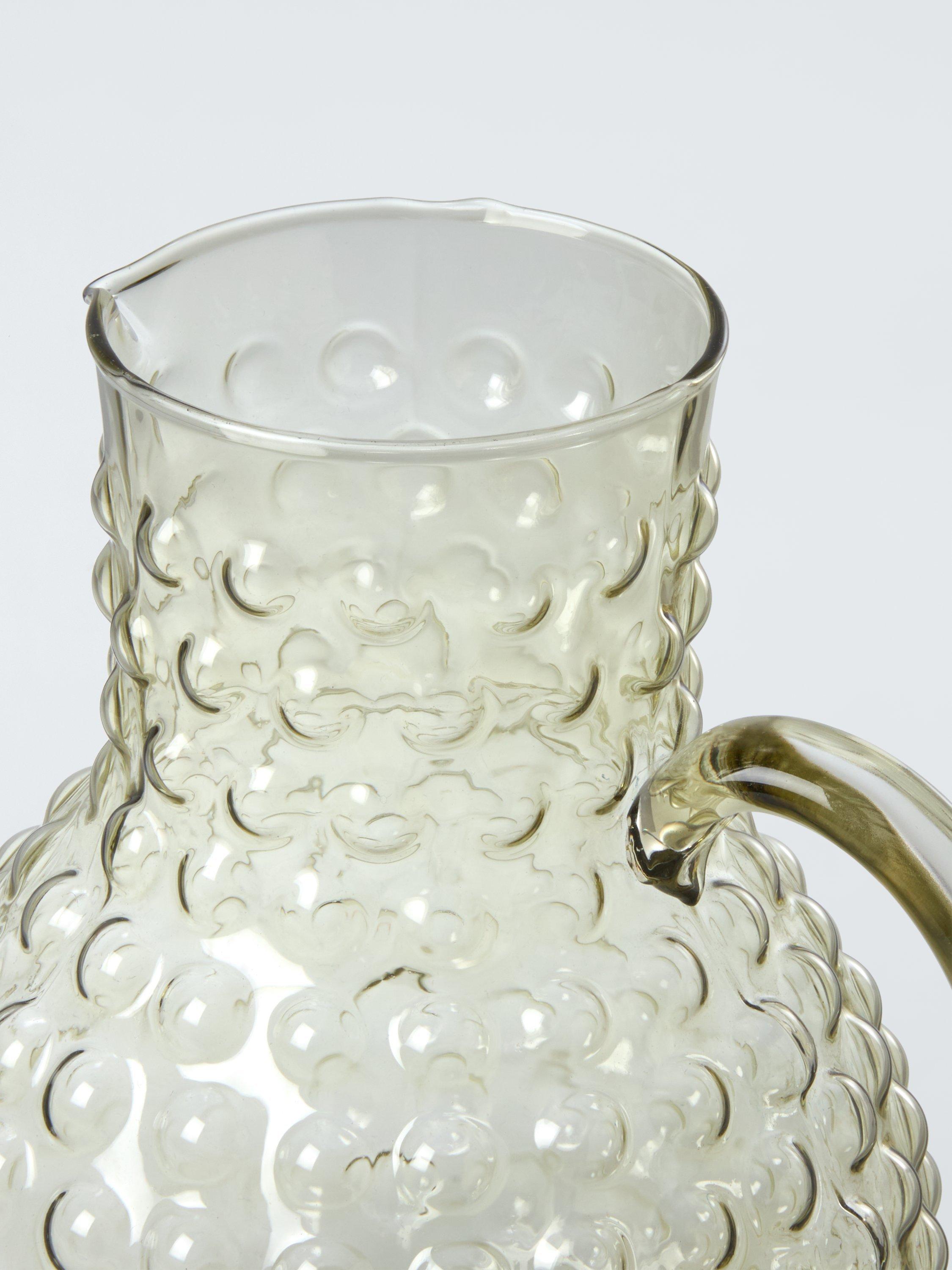 John Lewis Bubble Glass Jug 2L Green - British product
