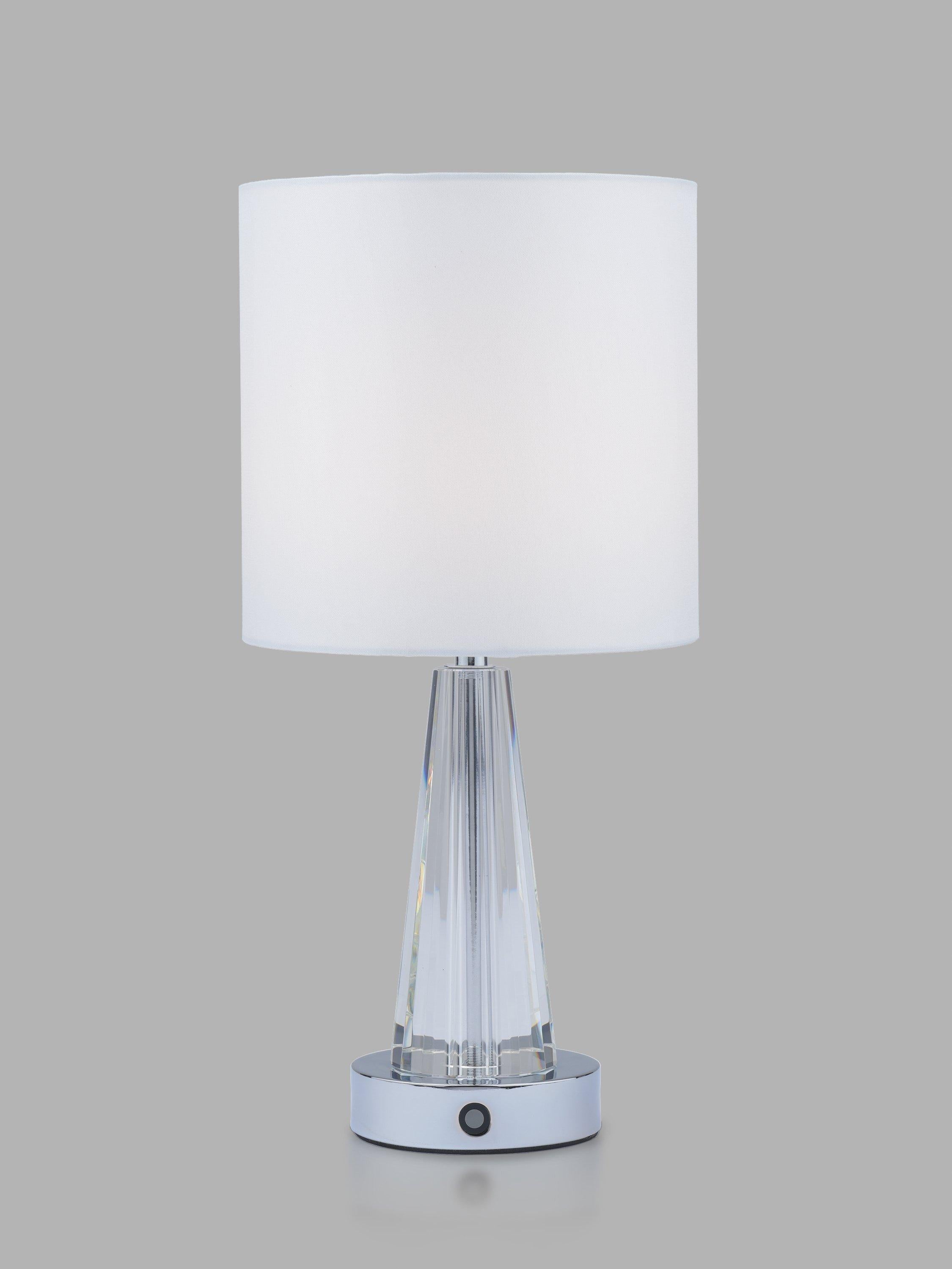 Laura Ashley rechargeable table lamp clear, imported from the UK