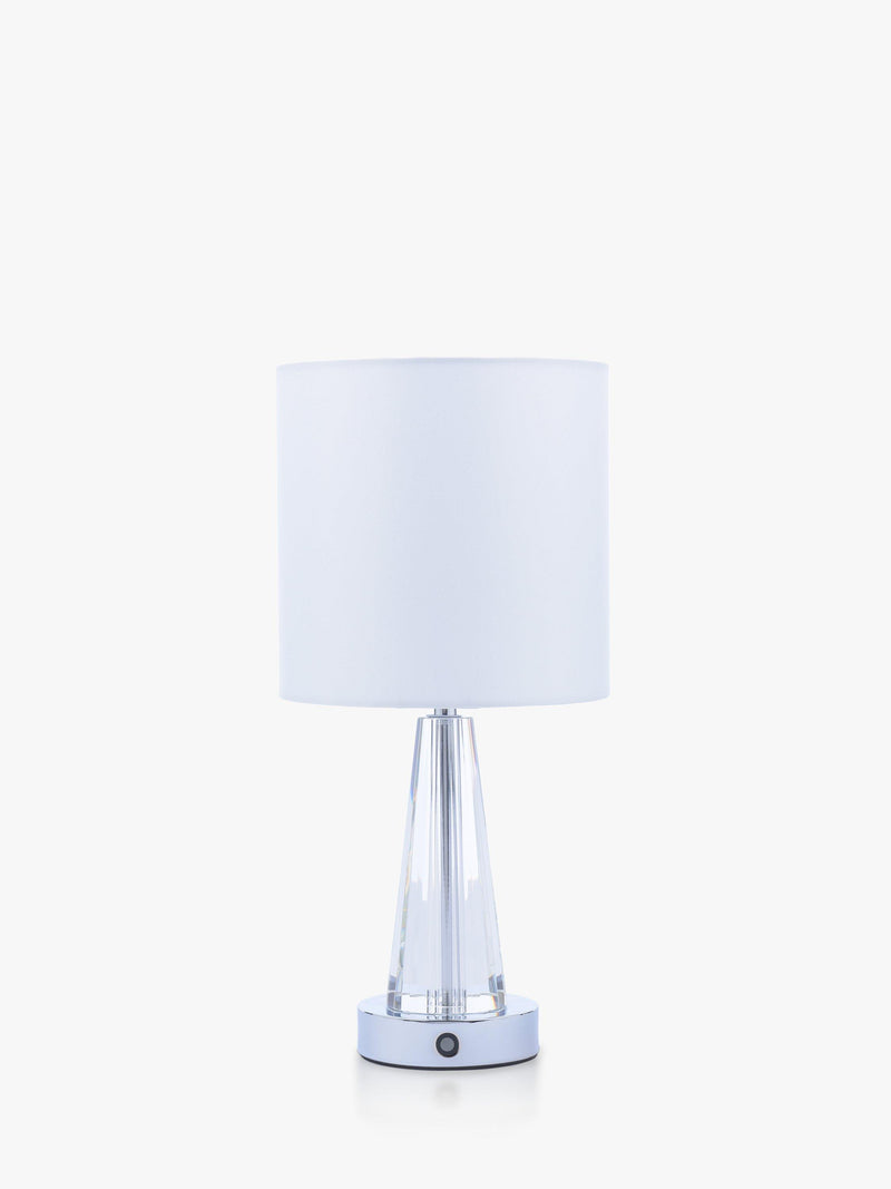 Laura Ashley rechargeable table lamp clear, imported from the UK