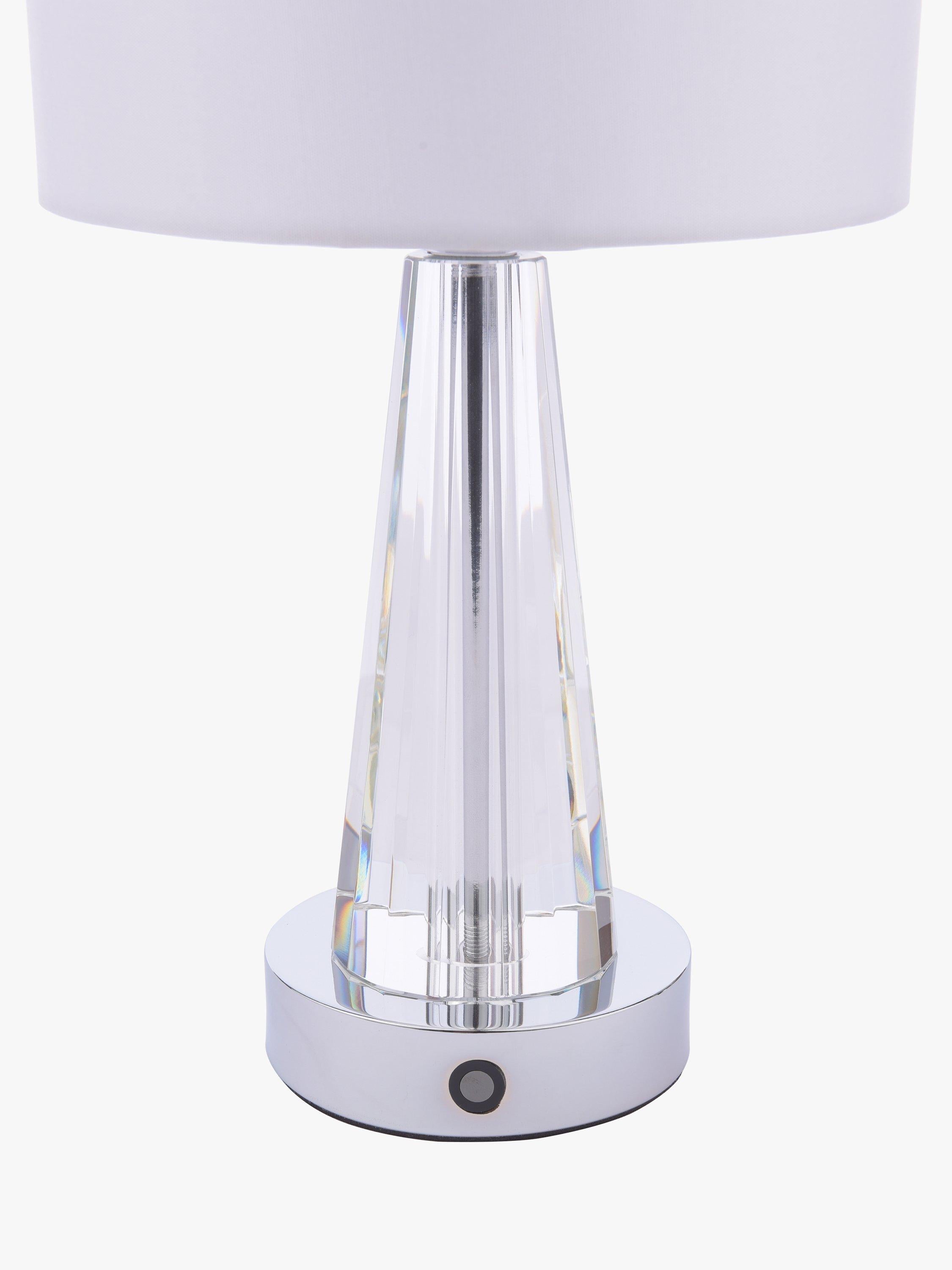 Laura Ashley rechargeable table lamp clear, imported from the UK