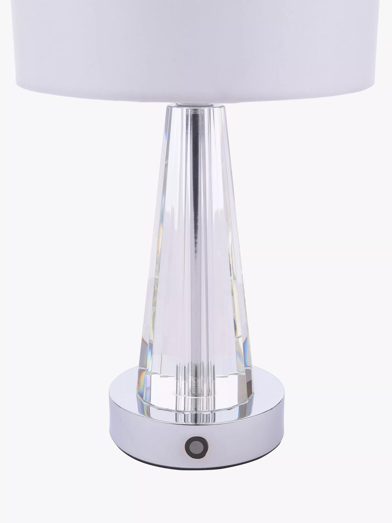 Laura Ashley rechargeable table lamp clear, imported from the UK