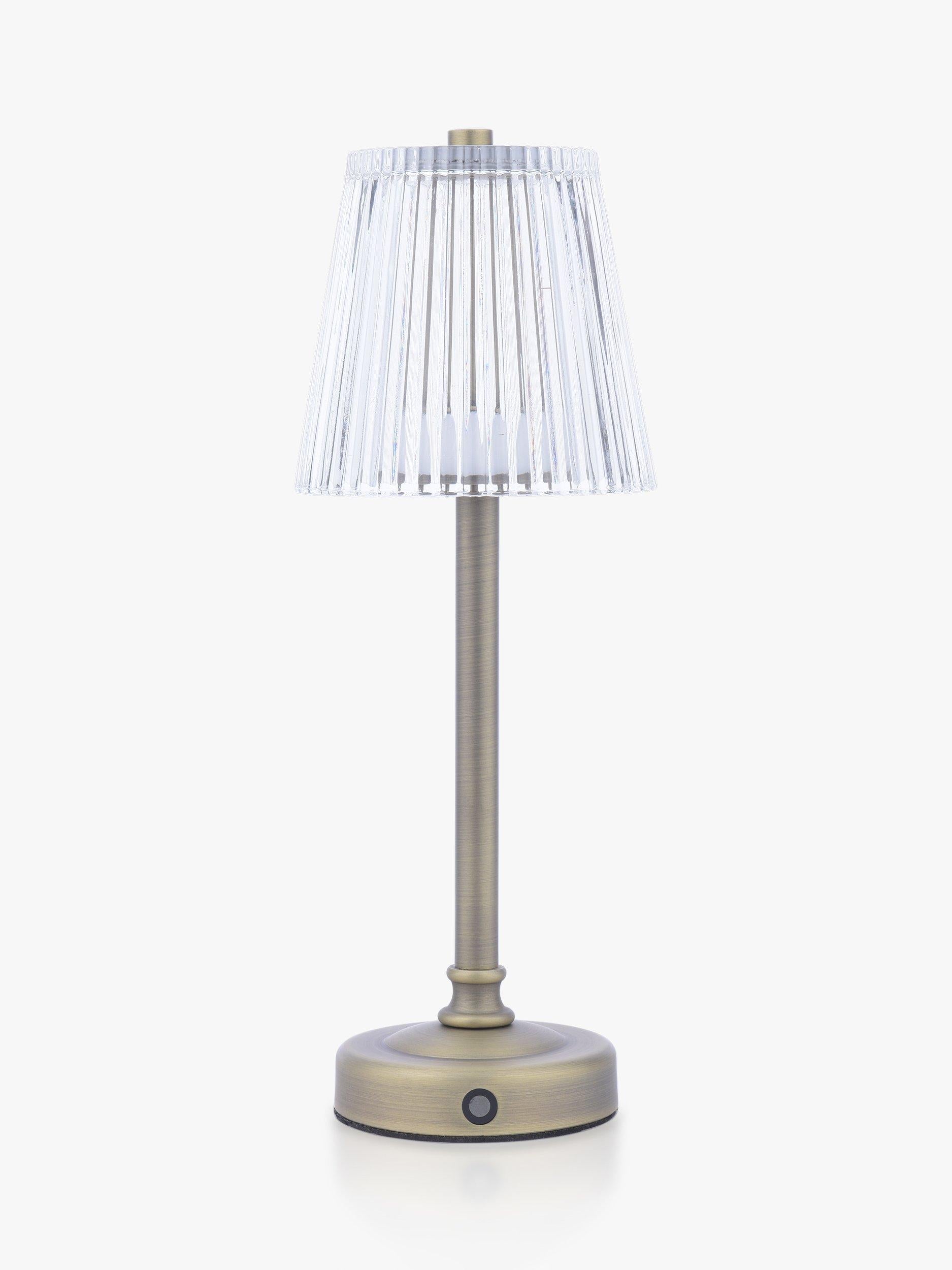 Laura Ashley rechargeable table lamp antique brass 35cm (British brand)