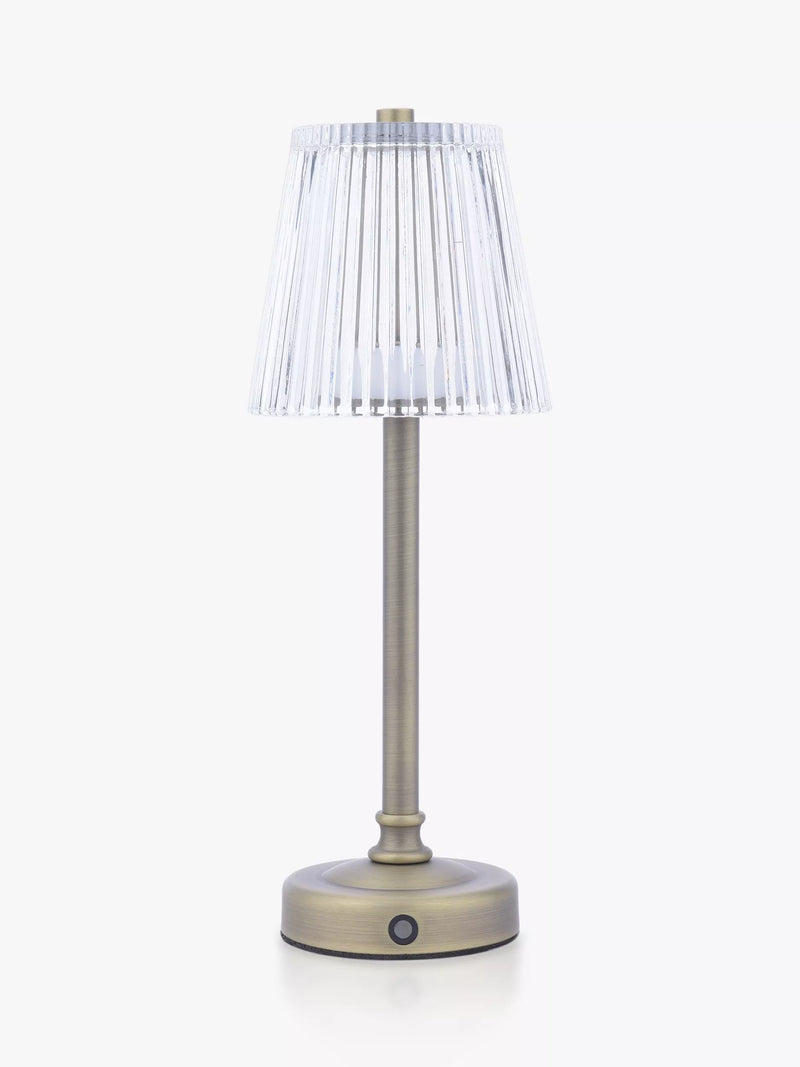 Laura Ashley rechargeable table lamp antique brass 35cm (British brand)