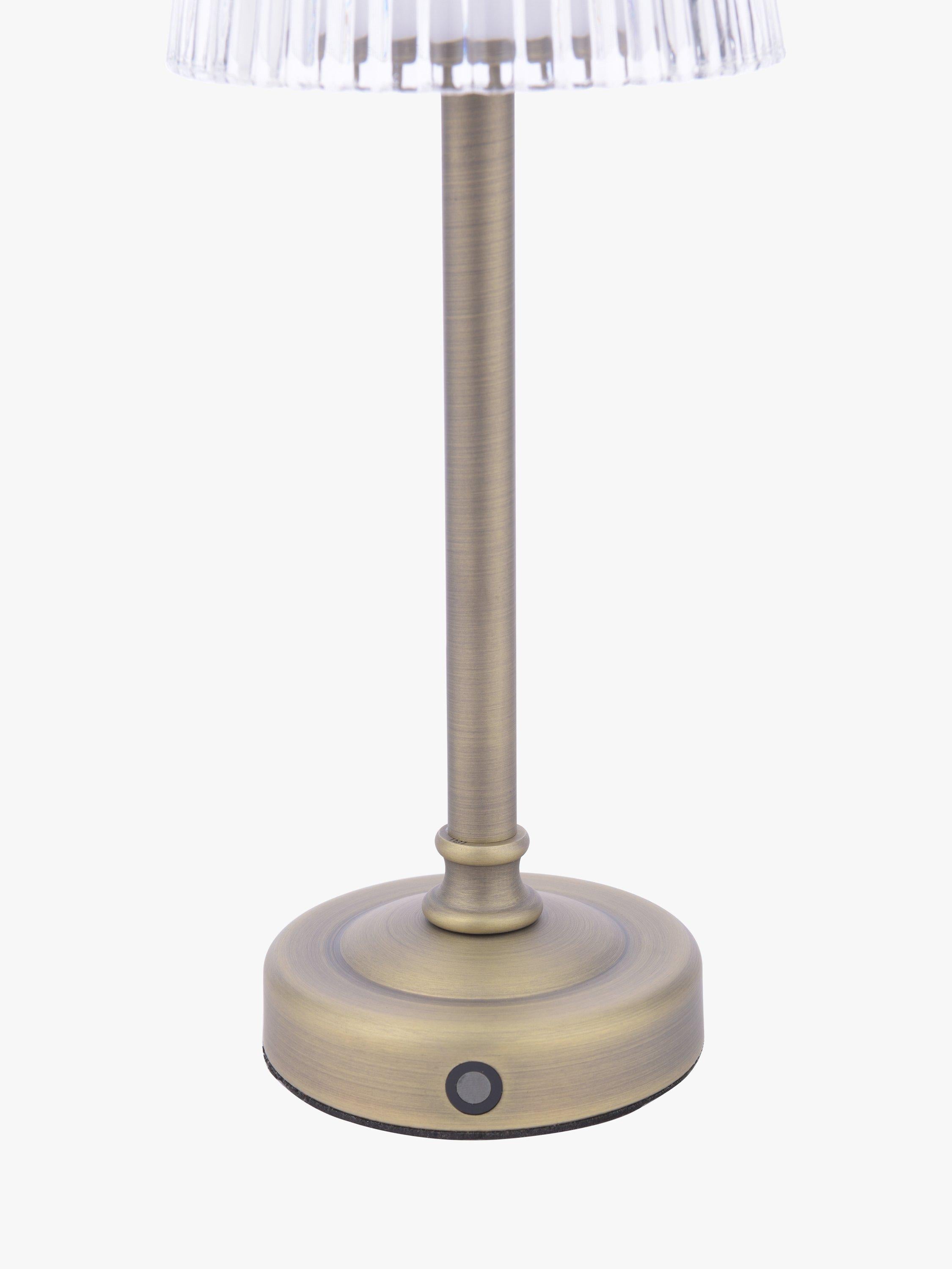 Laura Ashley rechargeable table lamp antique brass 35cm (British brand)