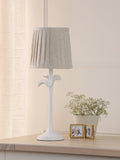 Laura Ashley Eleni table lamp white floral pleated shade (British brand)