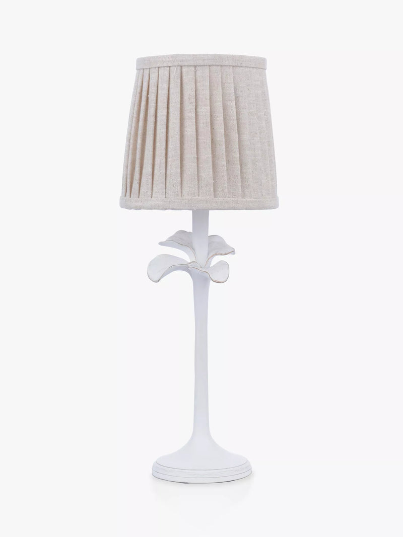 Laura Ashley Eleni table lamp white floral pleated shade (British brand)