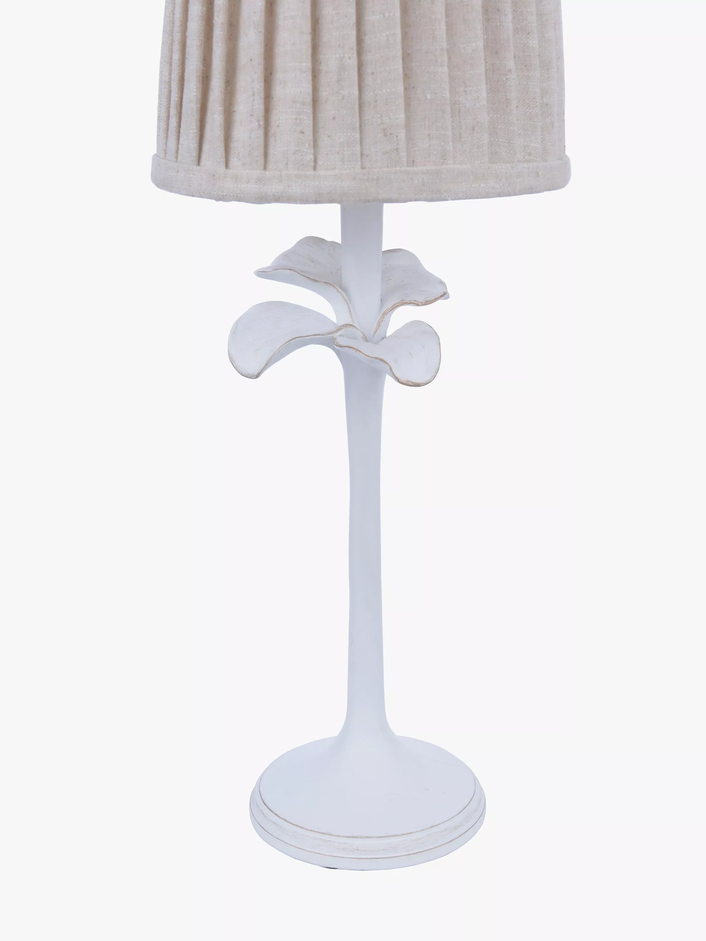 Laura Ashley Eleni table lamp white floral pleated shade (British brand)