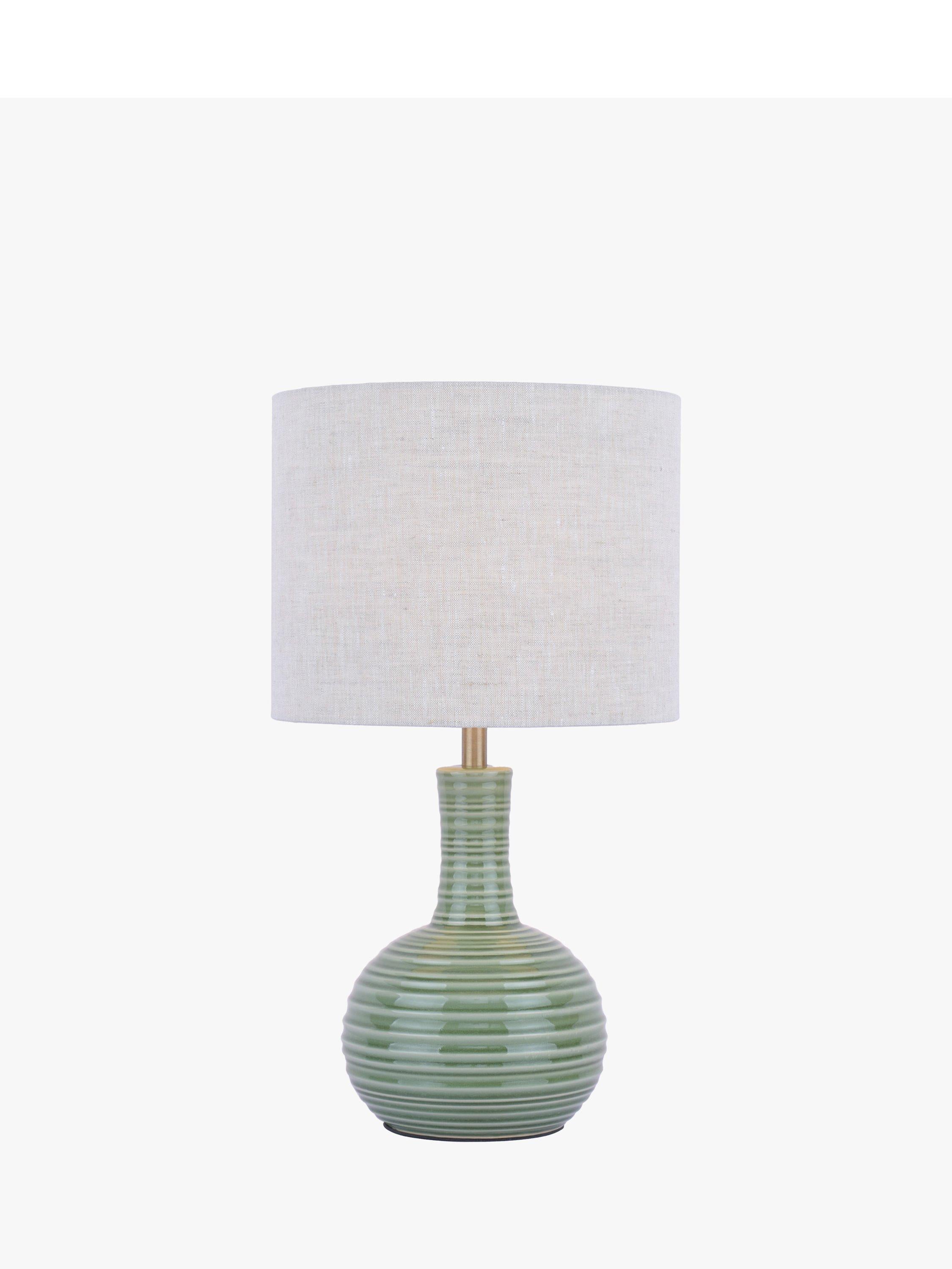 Laura Ashley Padley green glazed ceramic table lamp, imported from the UK