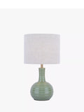 Laura Ashley Padley green glazed ceramic table lamp, imported from the UK