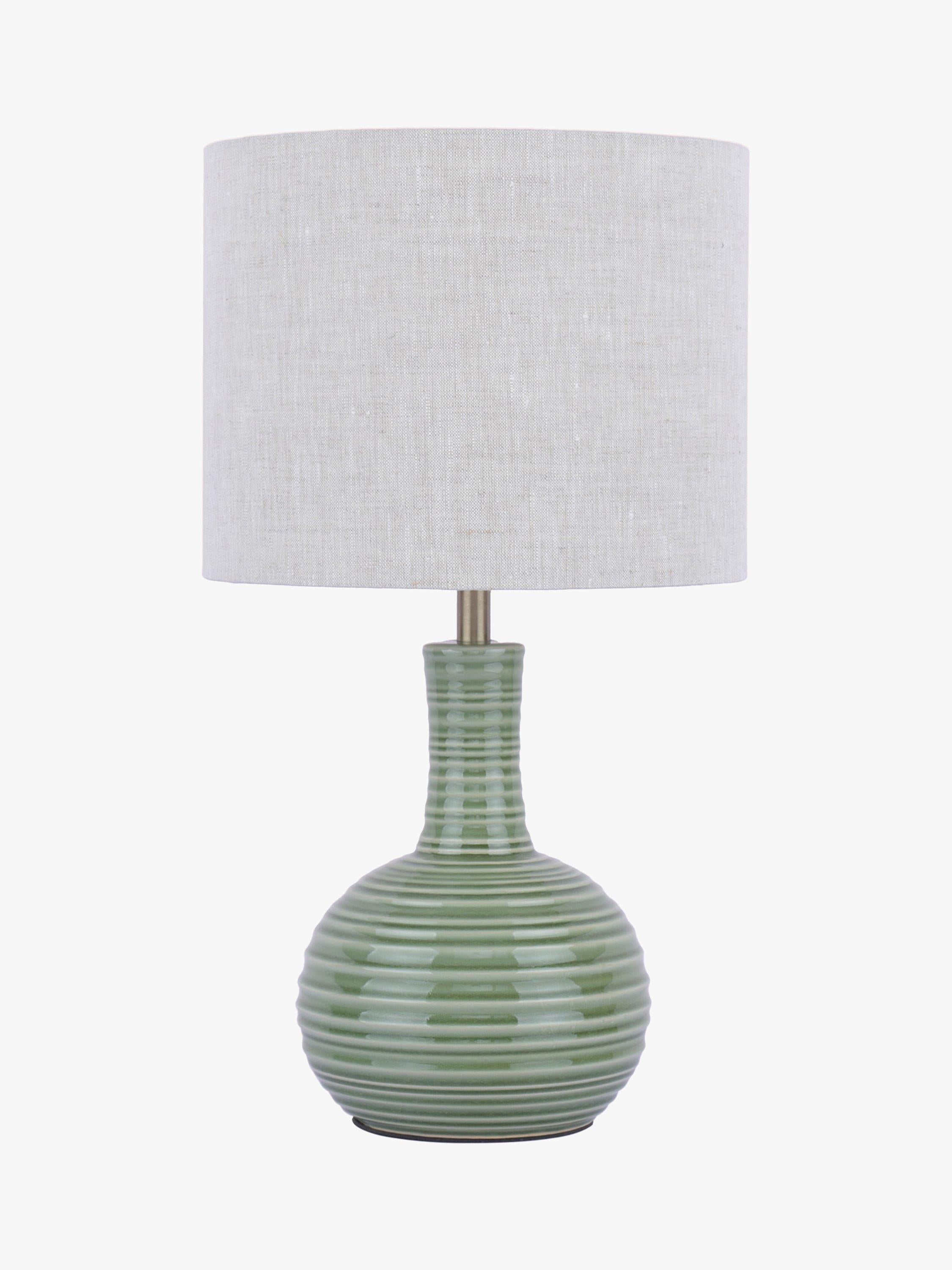 Laura Ashley Padley green glazed ceramic table lamp, imported from the UK