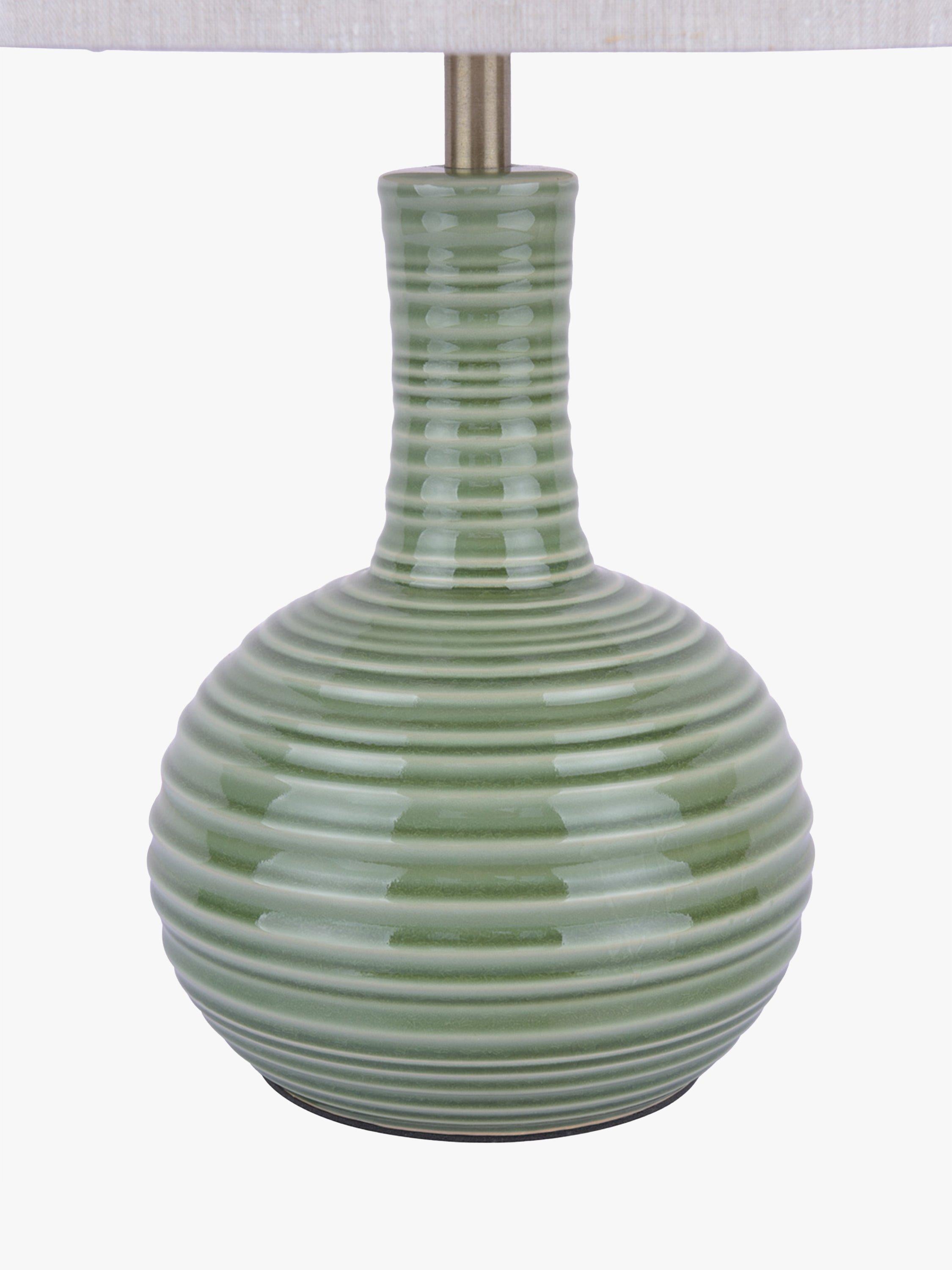 Laura Ashley Padley green glazed ceramic table lamp, imported from the UK