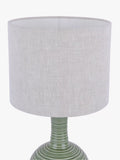 Laura Ashley Padley green glazed ceramic table lamp, imported from the UK