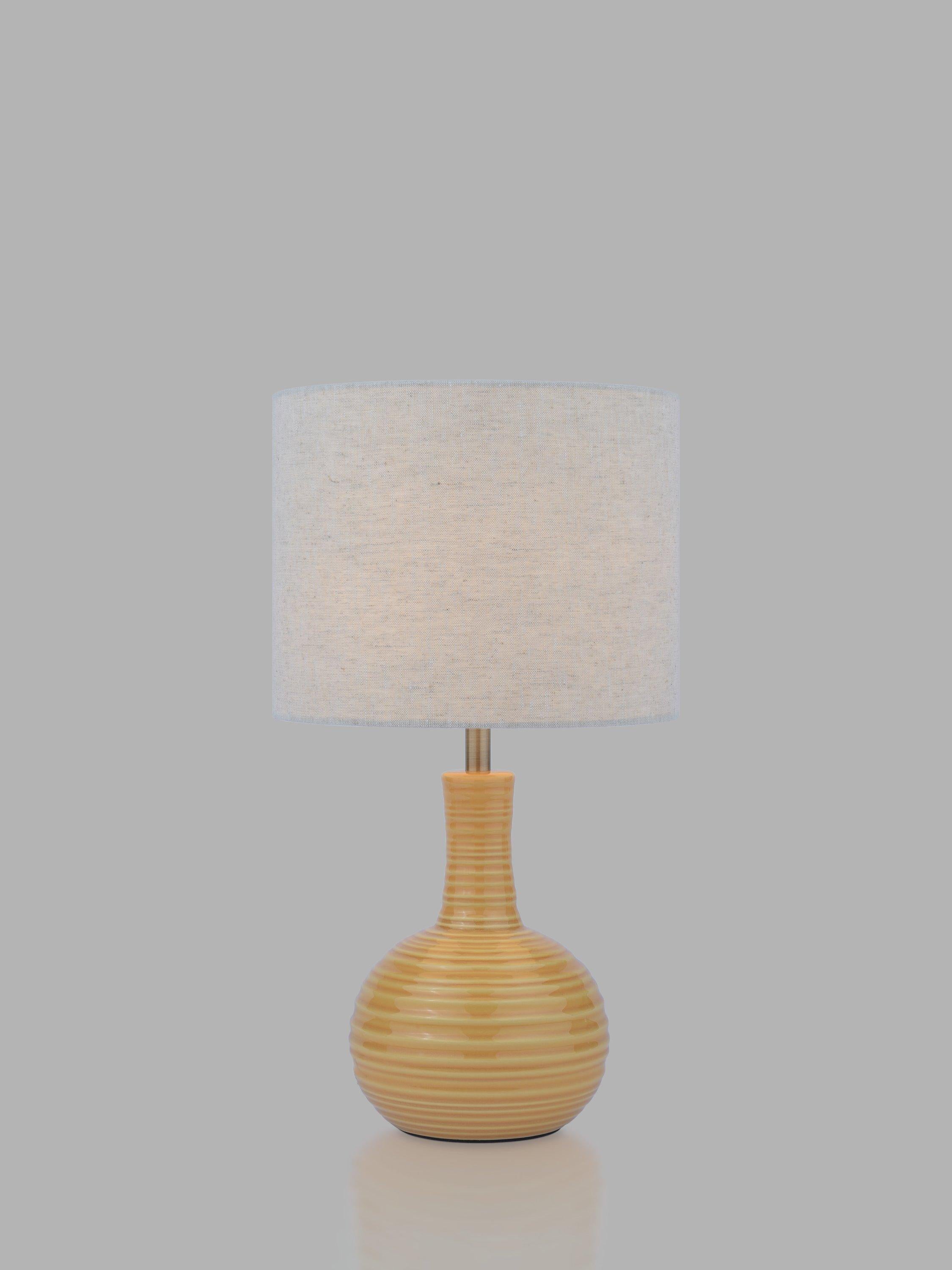 Laura Ashley Padley glazed ceramic table lamp ochre, UK version