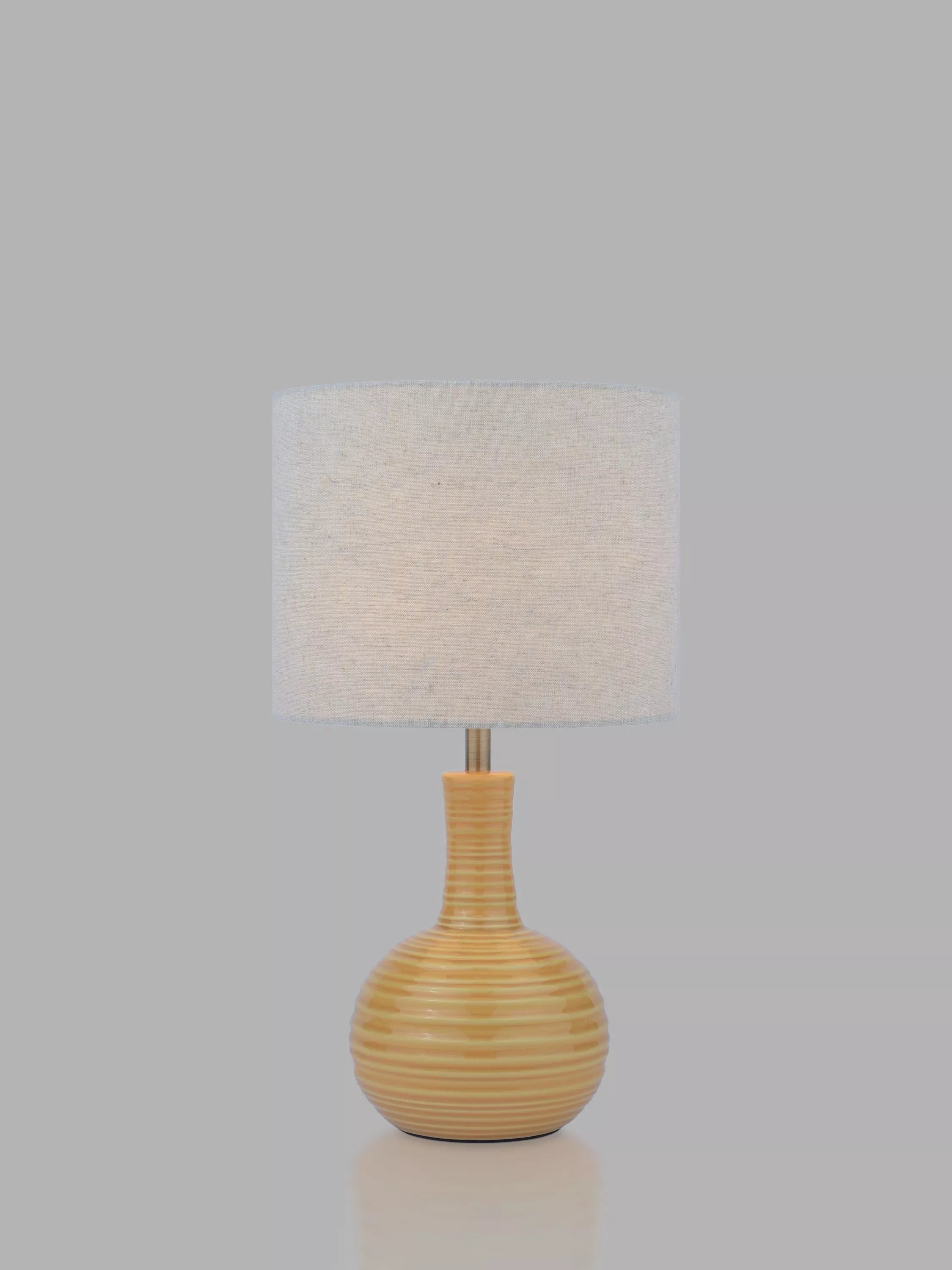 Laura Ashley Padley glazed ceramic table lamp ochre, UK version