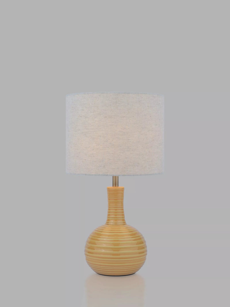 Laura Ashley Padley glazed ceramic table lamp ochre, UK version