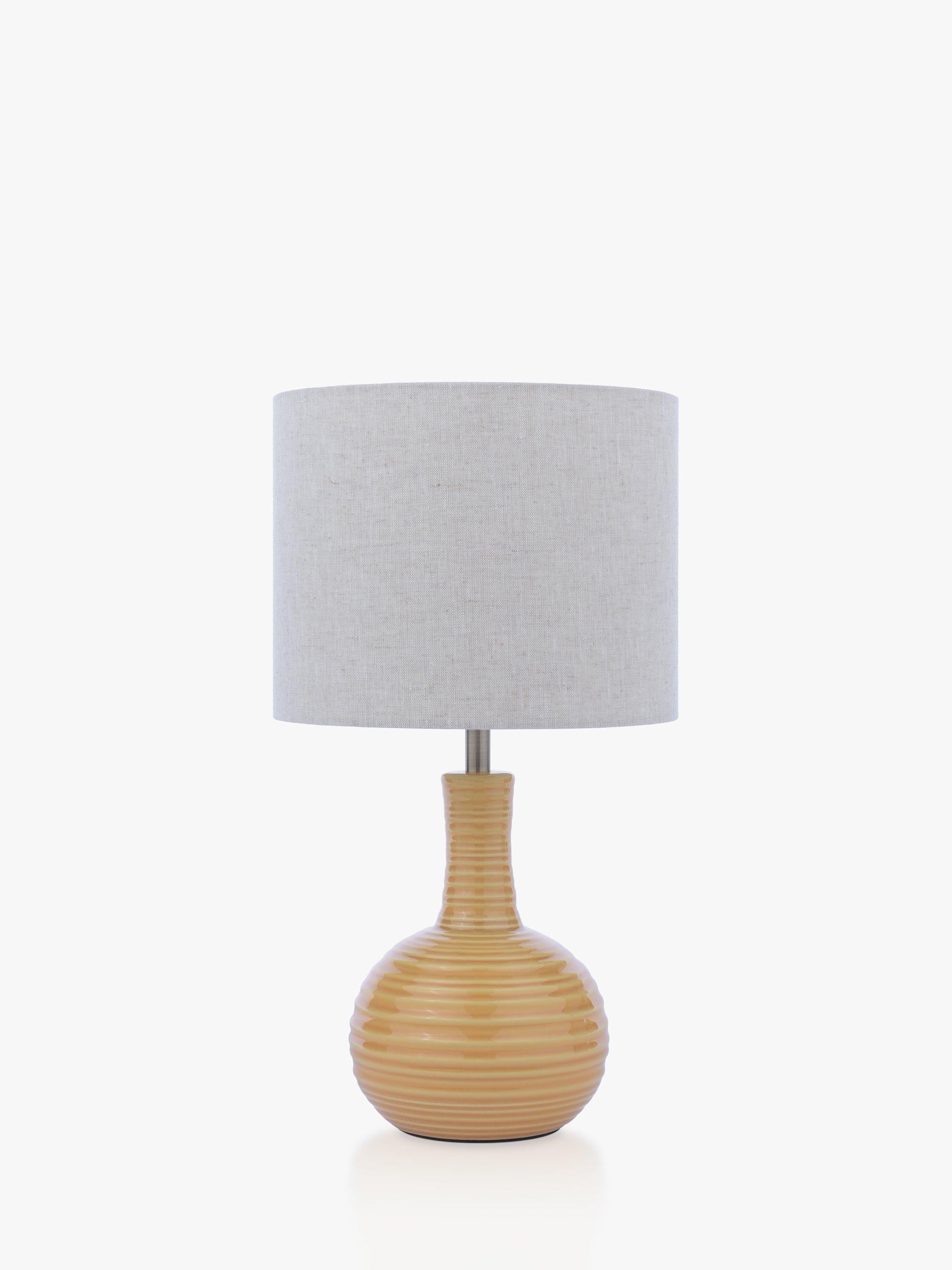 Laura Ashley Padley glazed ceramic table lamp ochre, UK version