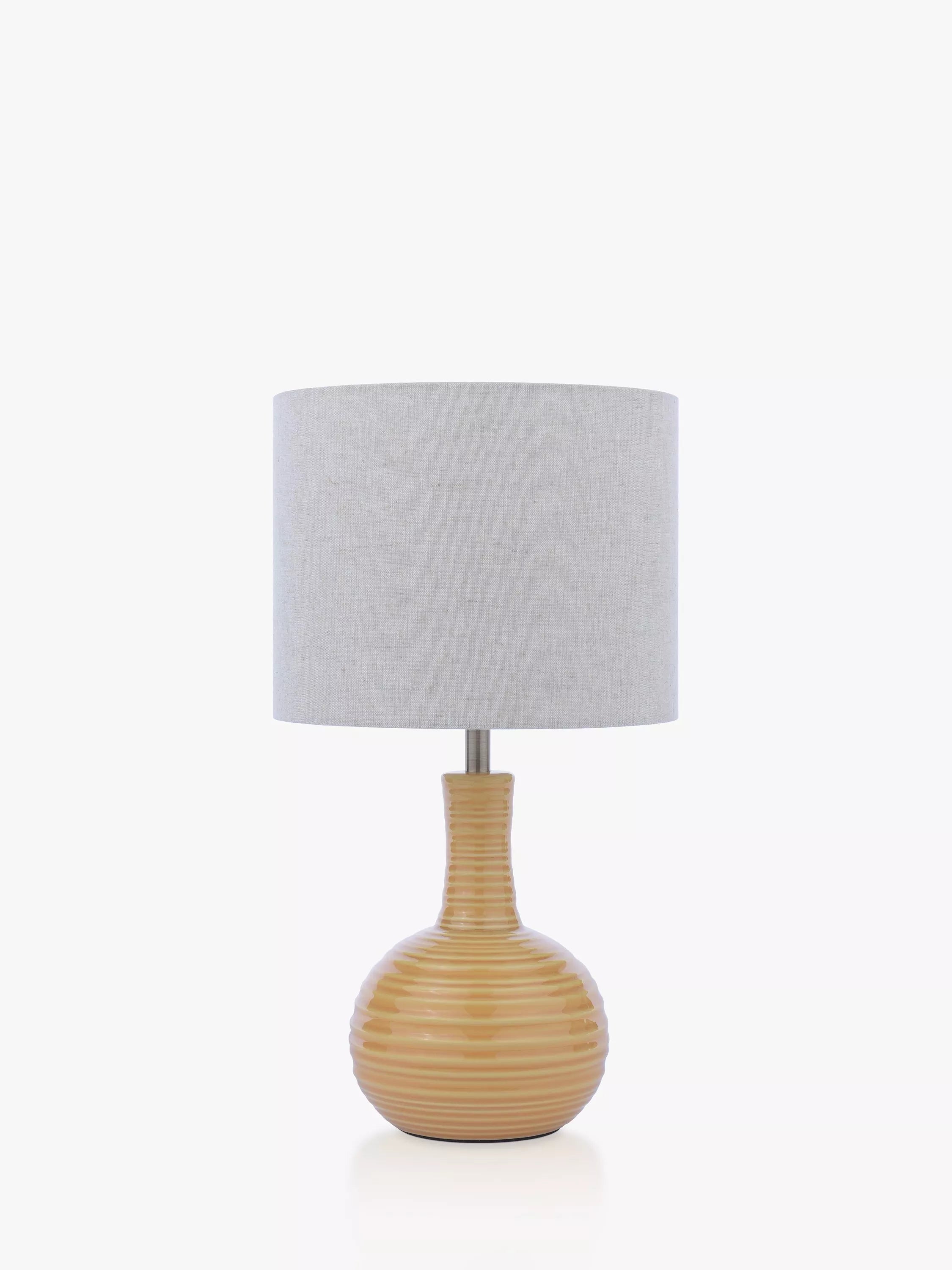 Laura Ashley Padley glazed ceramic table lamp ochre, UK version