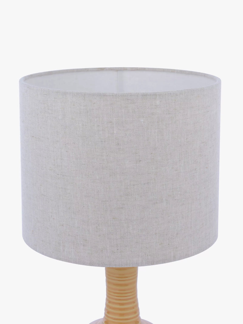 Laura Ashley Padley glazed ceramic table lamp ochre, UK version