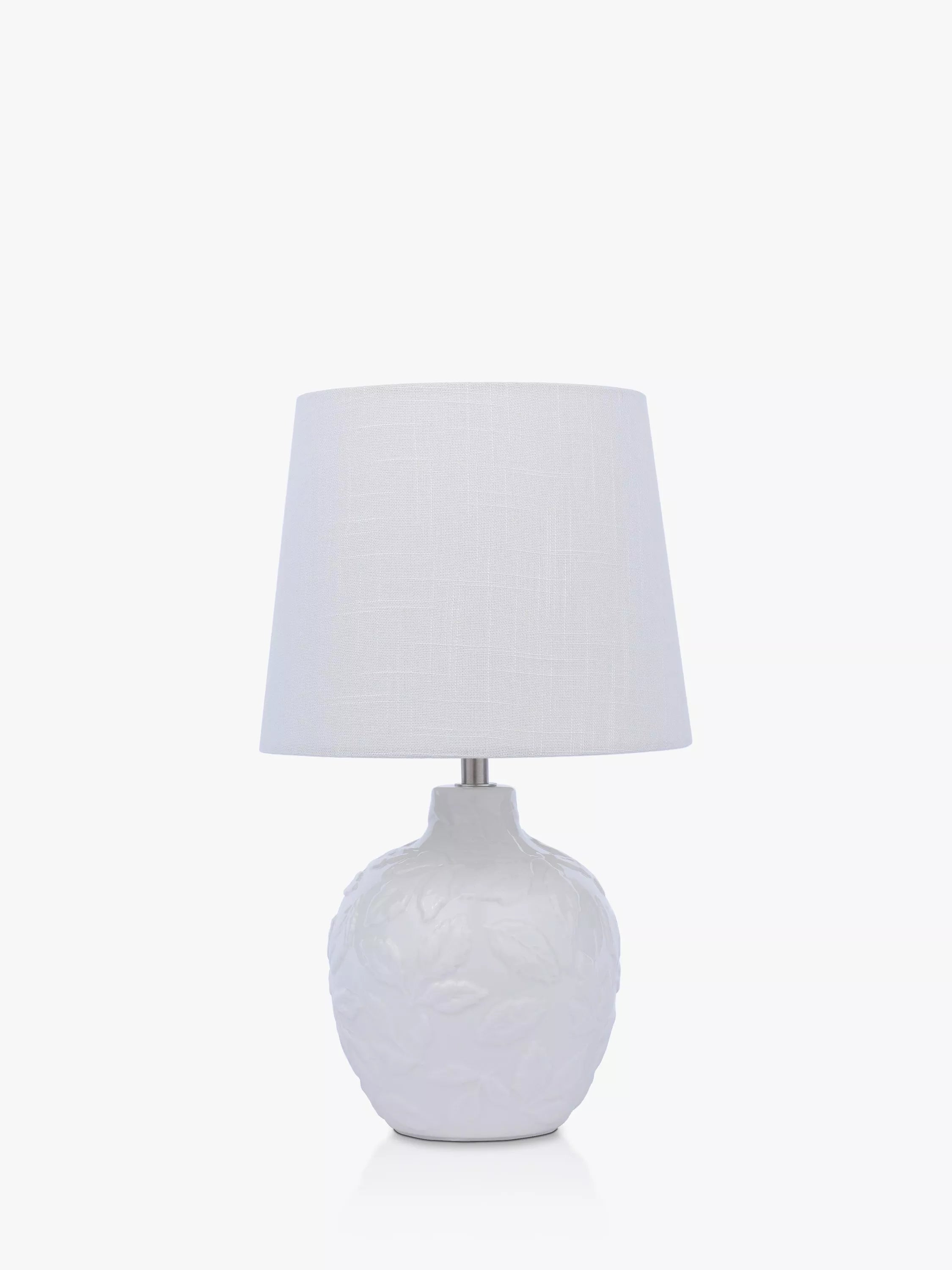 Laura Ashley Redhall ceramic table lamp white, imported from the UK