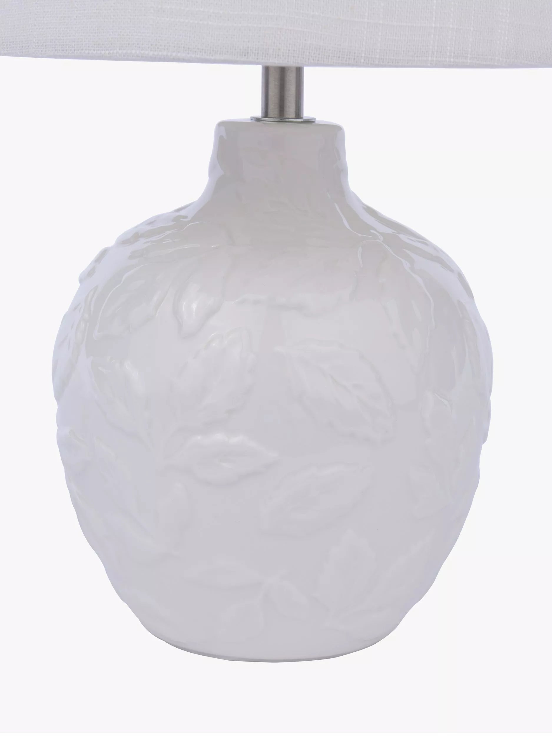 Laura Ashley Redhall ceramic table lamp white, imported from the UK