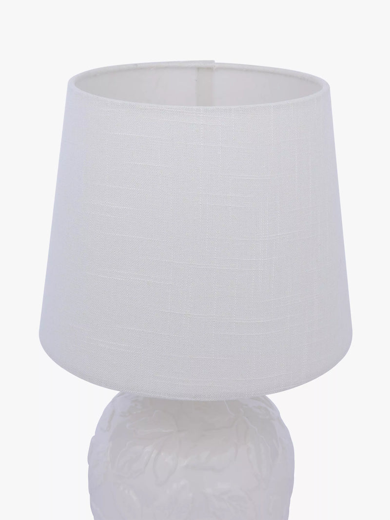 Laura Ashley Redhall ceramic table lamp white, imported from the UK