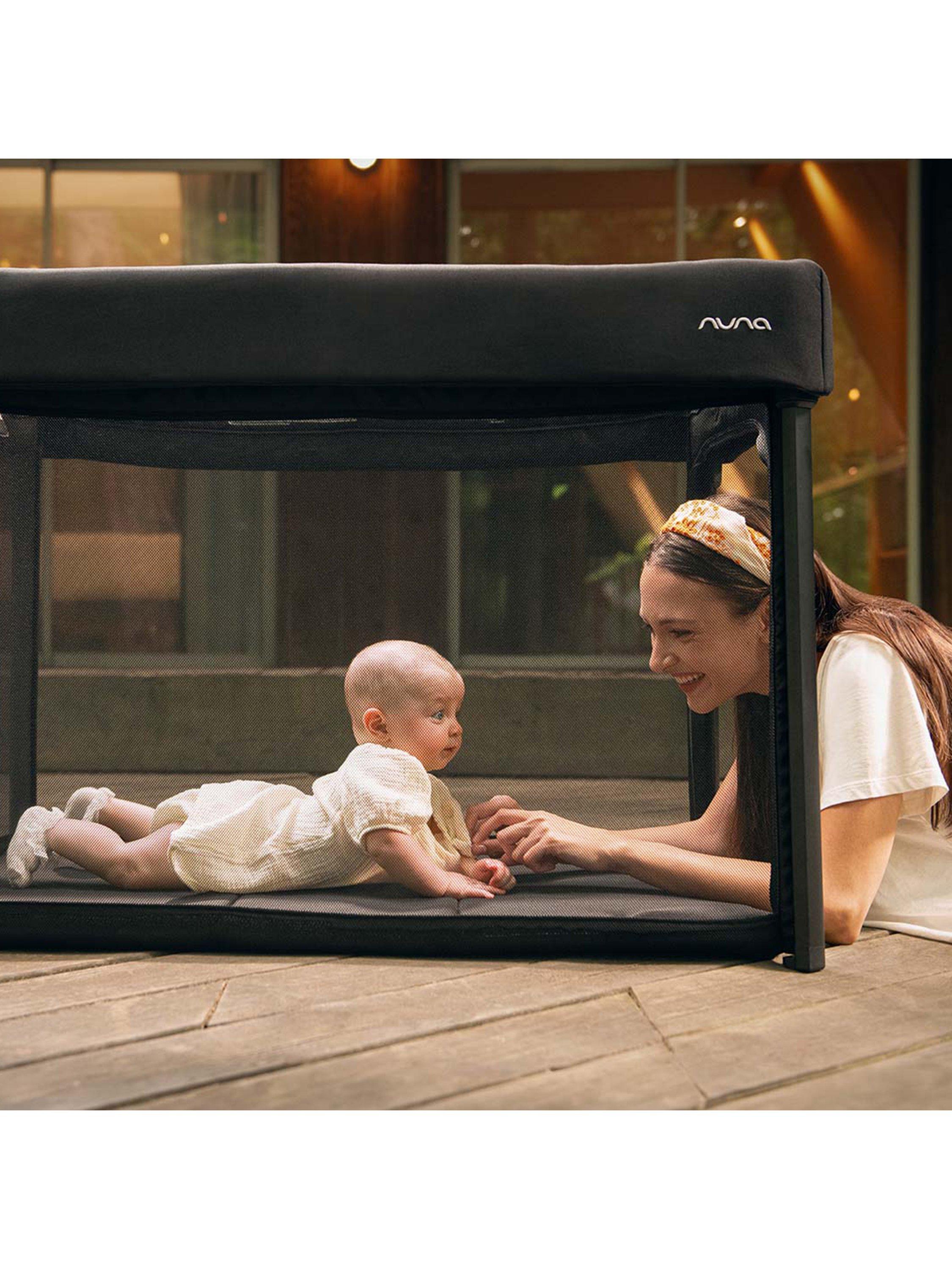 Nuna travel cot in Caviar, imported from the UK