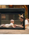 Nuna travel cot in Caviar, imported from the UK