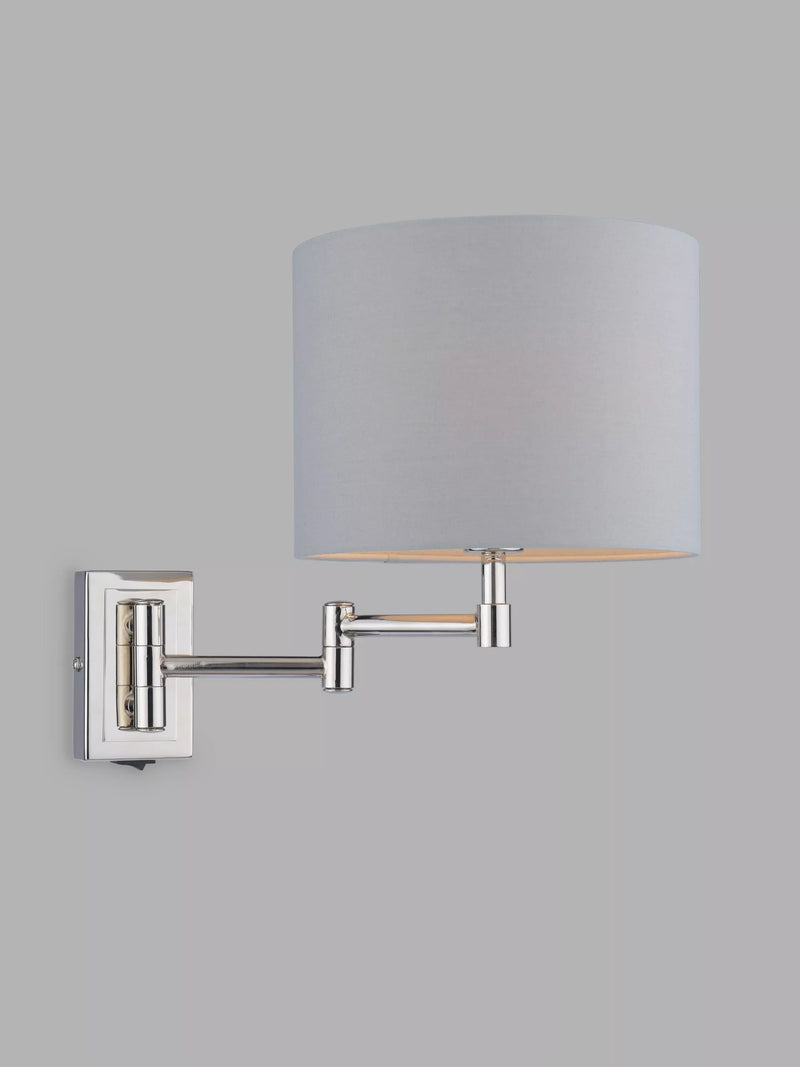 Laura Ashley swing arm wall light polished nickel, imported from the UK