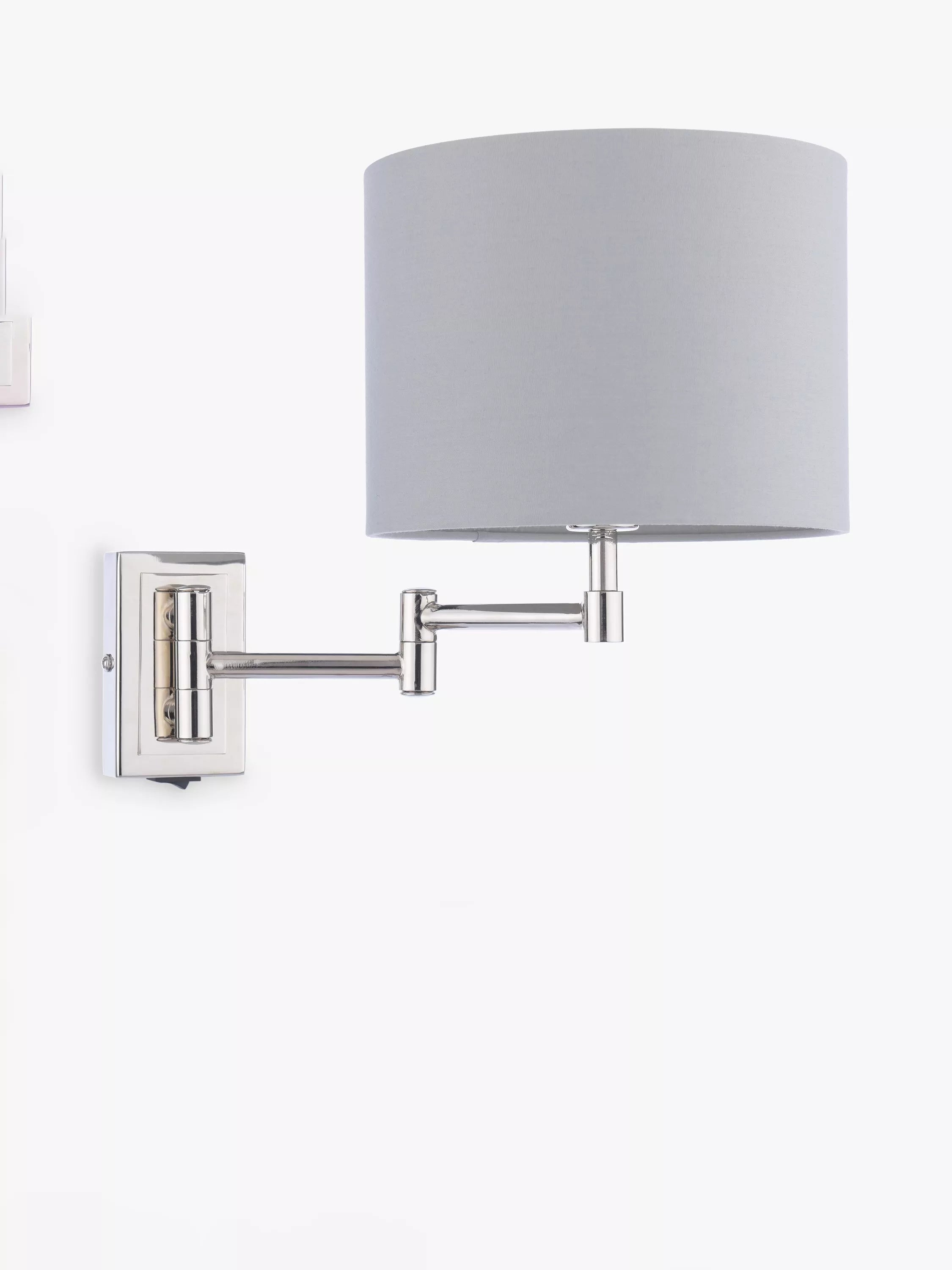 Laura Ashley swing arm wall light polished nickel, imported from the UK