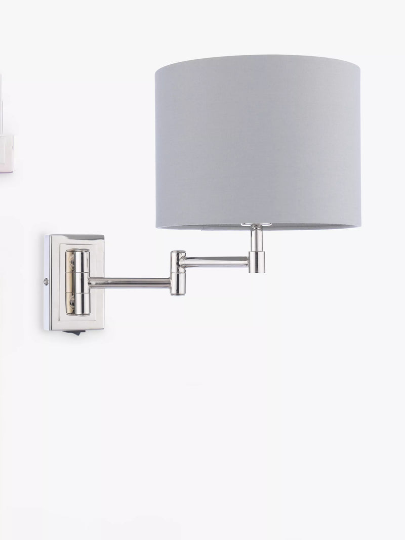 Laura Ashley swing arm wall light polished nickel, imported from the UK
