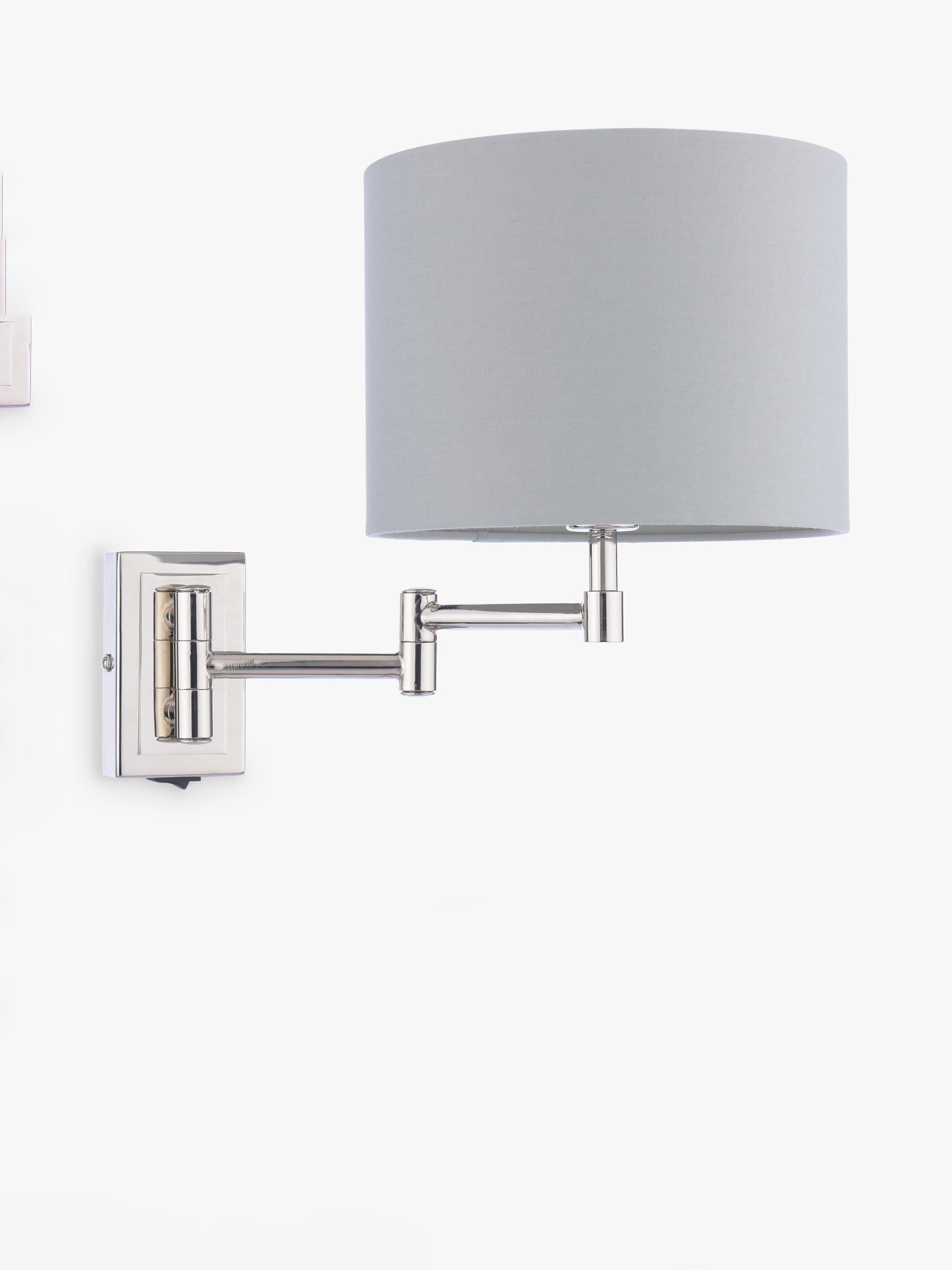 Laura Ashley swing arm wall light polished nickel, imported from the UK