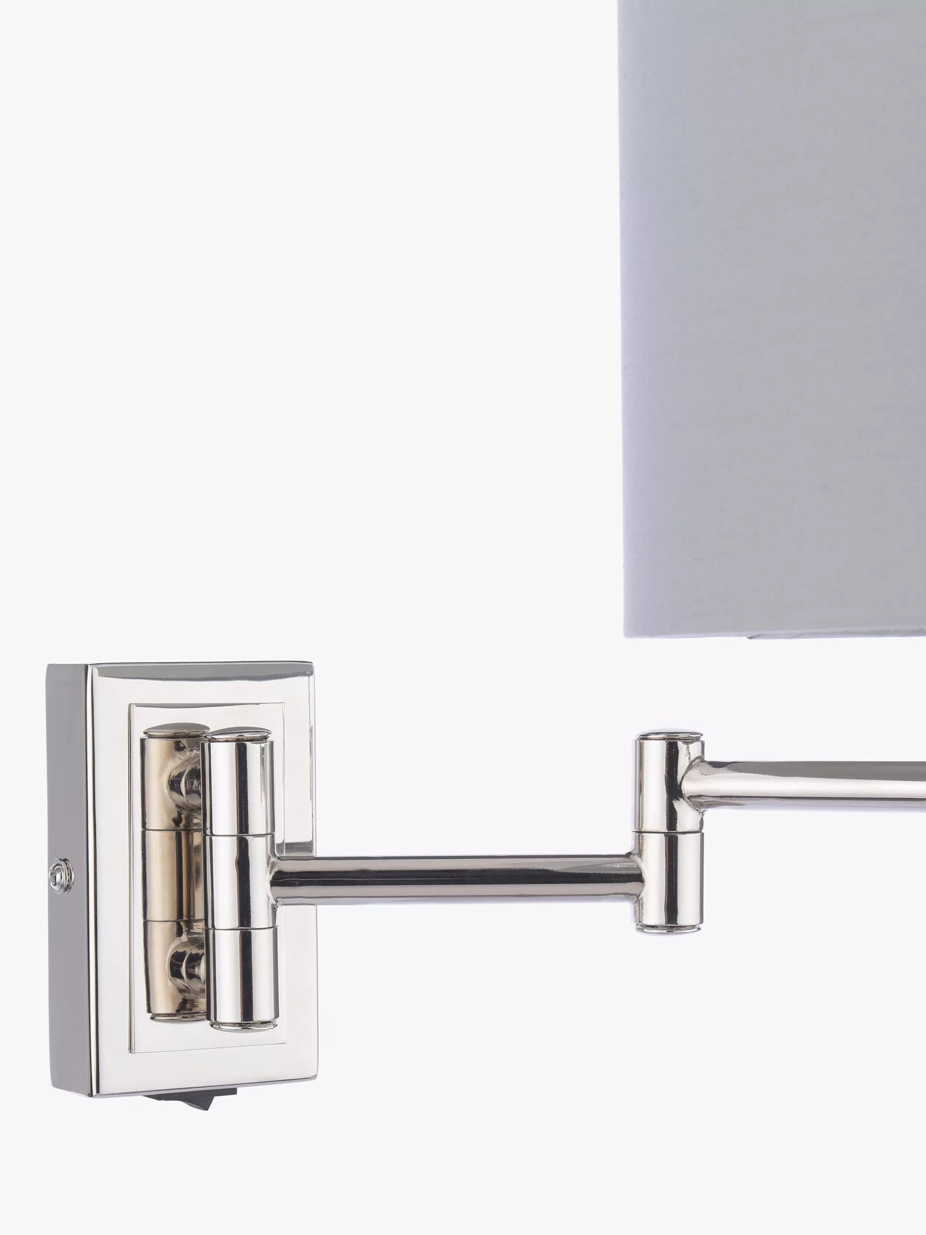 Laura Ashley swing arm wall light polished nickel, imported from the UK