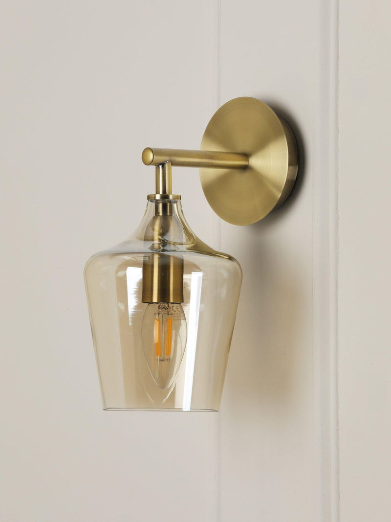 Laura Ashley Ockley wall light antique brass, imported from the UK