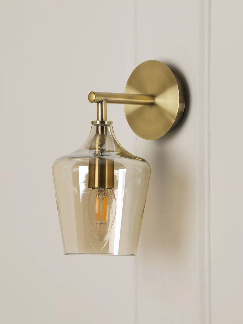 Laura Ashley Ockley wall light antique brass, imported from the UK