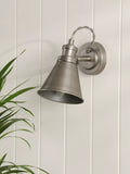Laura Ashley Rufus single wall light Nickel, UK version
