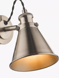 Laura Ashley Rufus single wall light Nickel, UK version