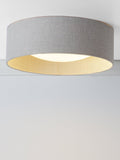 Laura Ashley Bacall Oatmeal flush ceiling light, UK version