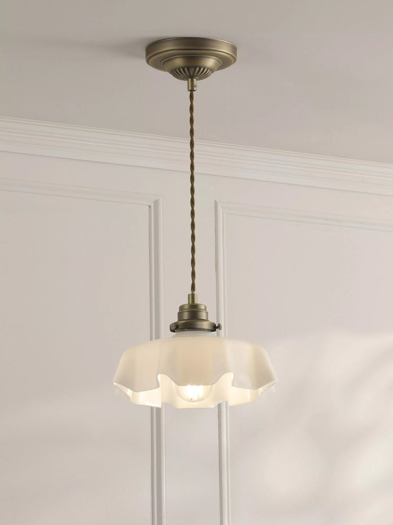 Laura Ashley Banham pendant ceiling light antique brass - British product