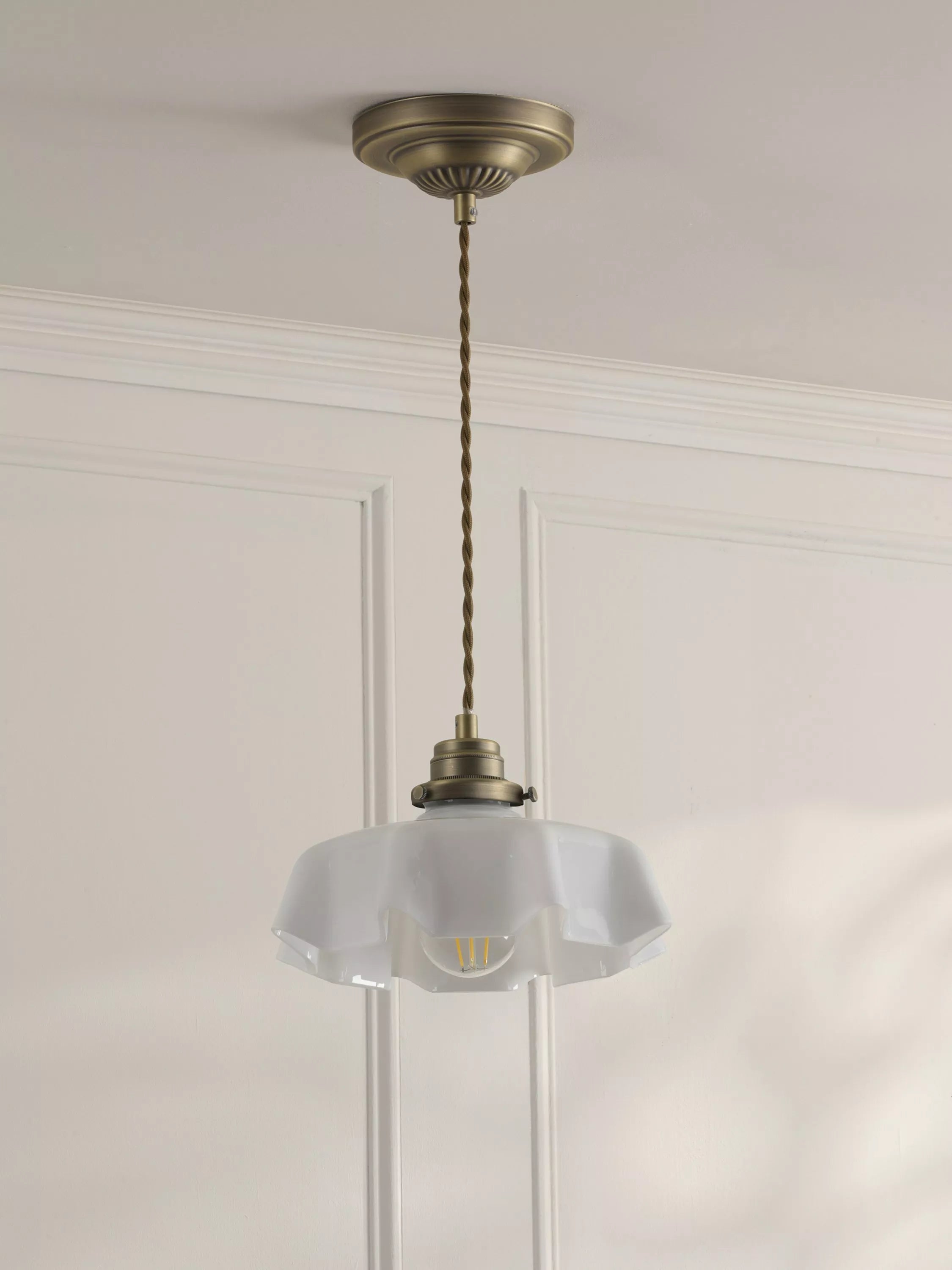 Laura Ashley Banham pendant ceiling light antique brass - British product