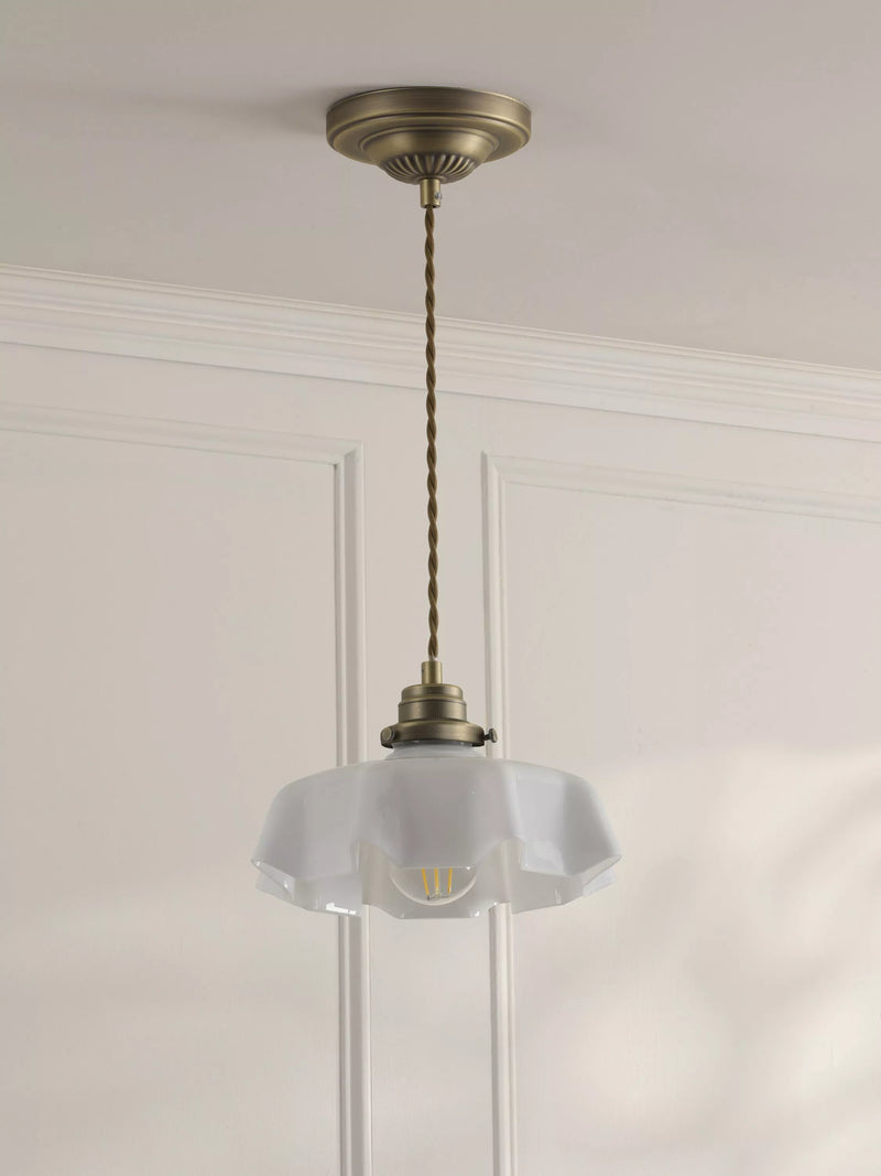 Laura Ashley Banham pendant ceiling light antique brass - British product
