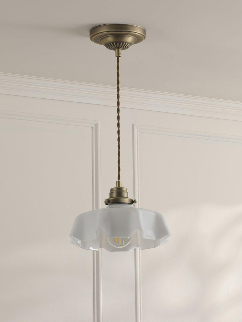 Laura Ashley Banham pendant ceiling light antique brass - British product
