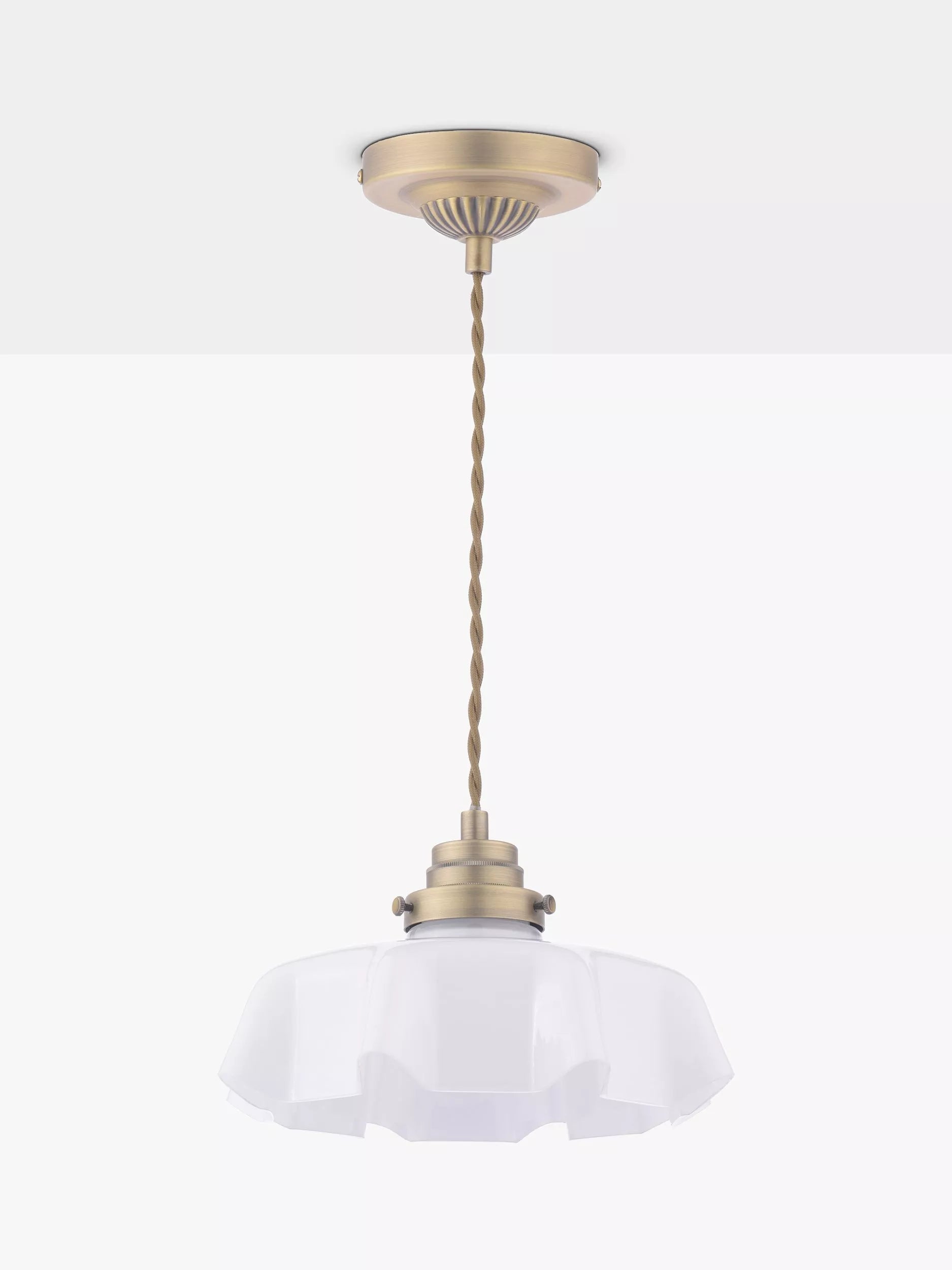 Laura Ashley Banham pendant ceiling light antique brass - British product