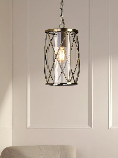 John Lewis Laura Ashley Beckworth Pendant Ceiling Light, Antique Brass- Buy online at McGrocer