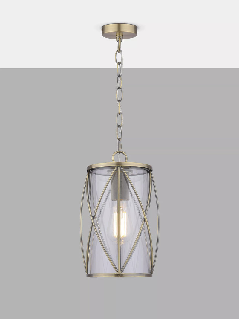Laura Ashley Beckworth pendant ceiling light antique brass - British product