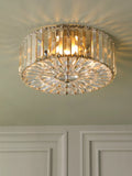 Laura Ashley Fernhurst flush ceiling light antique brass, imported from the UK