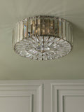 Laura Ashley Fernhurst flush ceiling light antique brass, imported from the UK