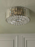 Laura Ashley Fernhurst flush ceiling light antique brass, imported from the UK