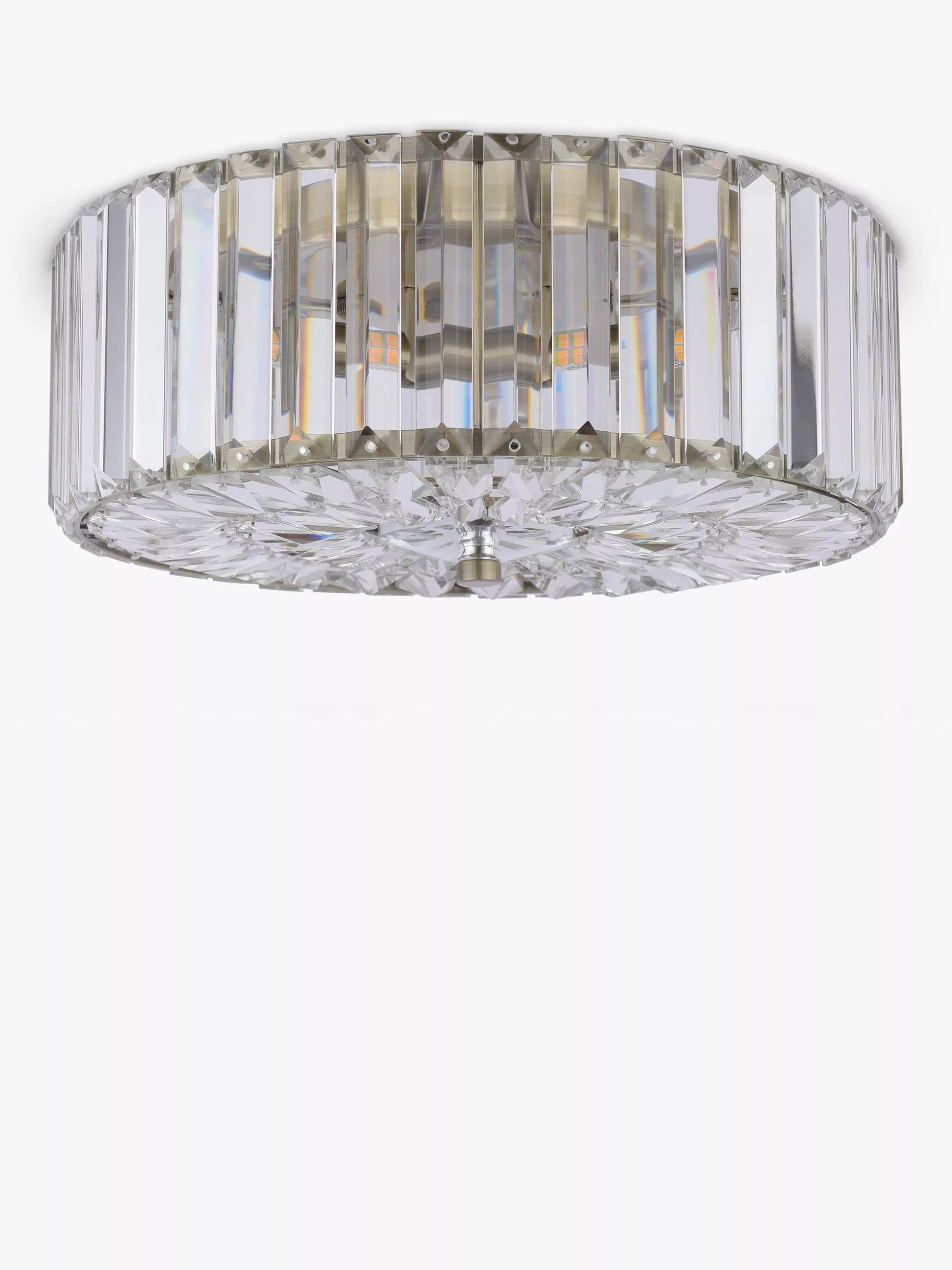 Laura Ashley Fernhurst flush ceiling light antique brass, imported from the UK