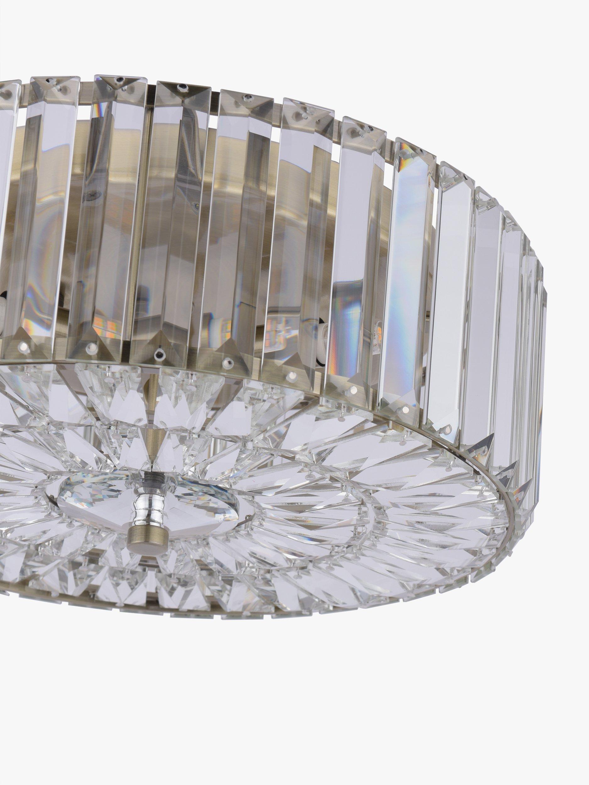 Laura Ashley Fernhurst flush ceiling light antique brass, imported from the UK
