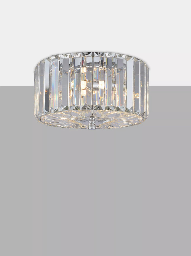 Laura Ashley Fernhurst flush ceiling light polished chrome (British brand)